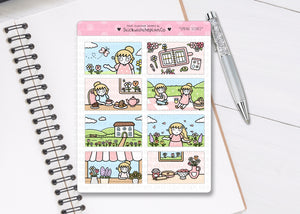 L_246 Spring Scenes (1.5'' Box) | Lottie Stickers | Planner Stickers