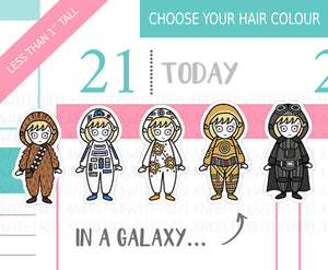 L_111 Galaxy Far Far Away PT. One | Lottie Stickers | Planner Stickers