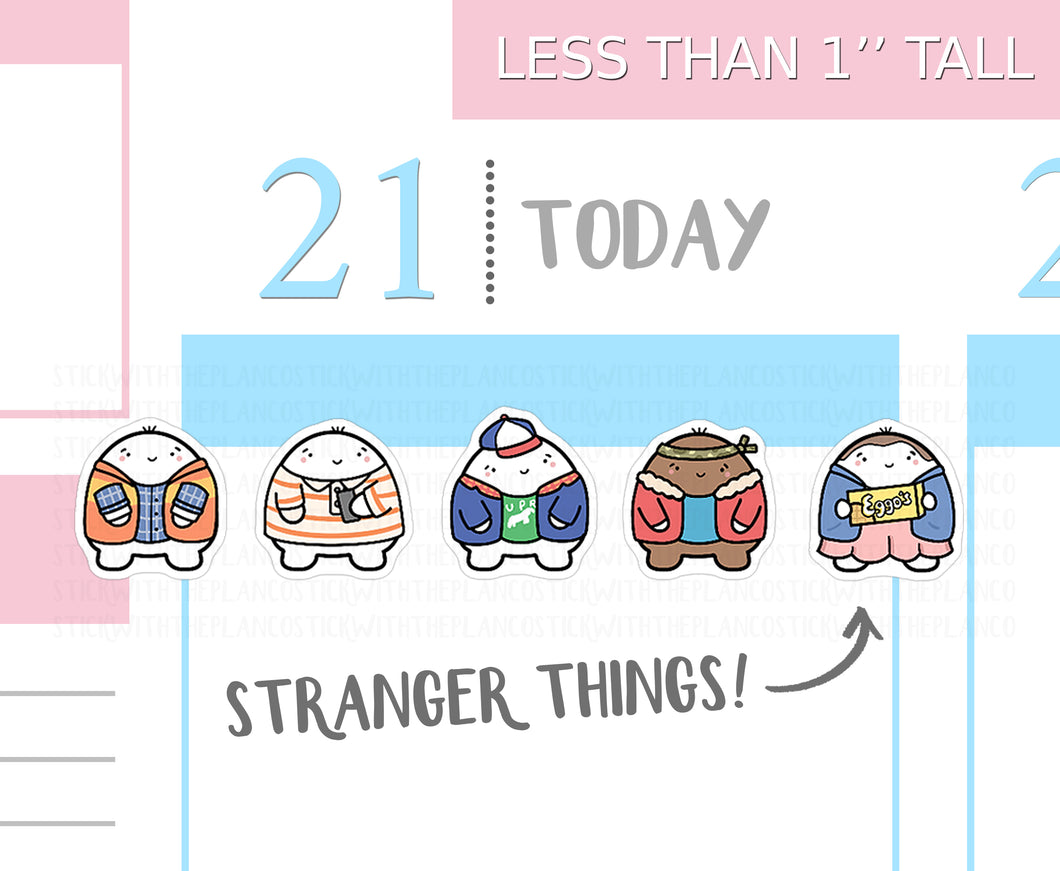 S_142 Squidge Visits Hawkins | Squidge Stickers | Planner Stickers