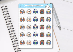 S_142 Squidge Visits Hawkins | Squidge Stickers | Planner Stickers