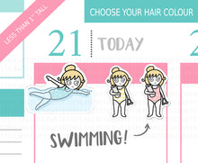 Load image into Gallery viewer, L_173 Swimming | Lottie Stickers | Planner Stickers
