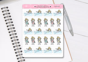 L_173 Swimming | Lottie Stickers | Planner Stickers