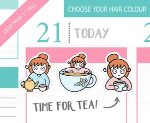 L_239 Tea Time | Lottie Stickers | Planner Stickers