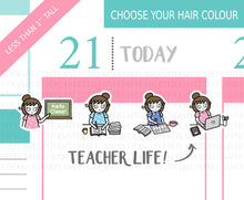 Load image into Gallery viewer, L_116 Teacher Life | Lottie Stickers | Planner Stickers
