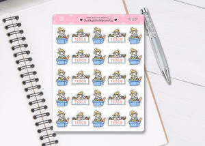 L_223 Food Shopping (UK Supermarkets Pt 4) | Lottie Stickers | Planner Stickers