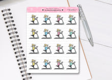 Load image into Gallery viewer, L_122 Running On Treadmill | Lottie Stickers | Planner Stickers
