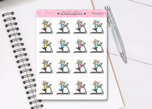 L_122 Running On Treadmill | Lottie Stickers | Planner Stickers