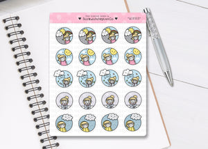 L_125 Weather Tracker | Lottie Stickers | Planner Stickers