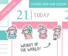 Load image into Gallery viewer, L_201 Weight Of The World | Lottie Stickers | Planner Stickers
