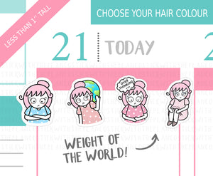 L_201 Weight Of The World | Lottie Stickers | Planner Stickers