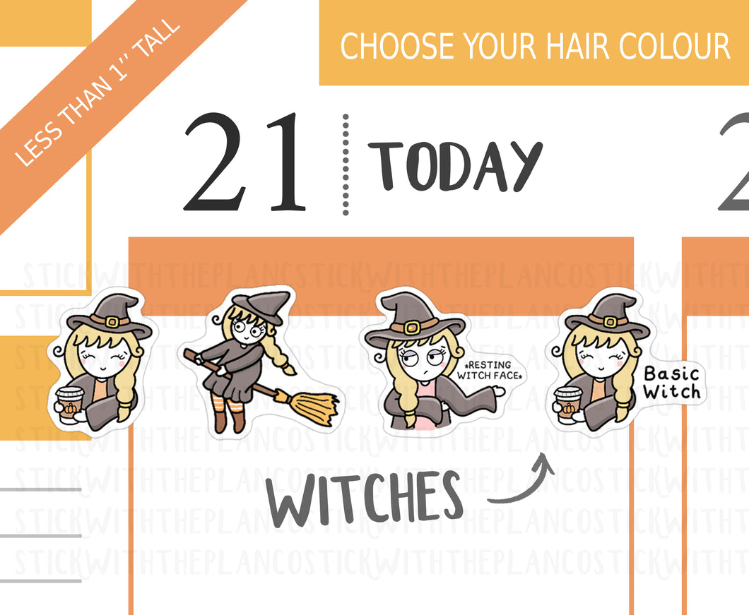 FL_024 Witch | Lottie Stickers | Autumn/Fall and Halloween Planner Stickers