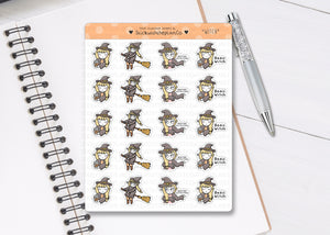 FL_024 Witch | Lottie Stickers | Autumn/Fall and Halloween Planner Stickers