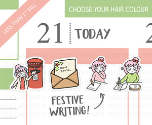 CL_025 Festive Writing | Lottie Stickers | Festive Planner Stickers