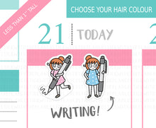 Load image into Gallery viewer, L_131 Taking Notes and Writing | Lottie Stickers | Planner Stickers
