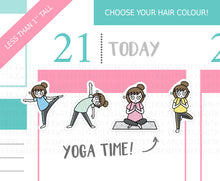 Load image into Gallery viewer, L_132 Yoga Time | Lottie Stickers | Planner Stickers
