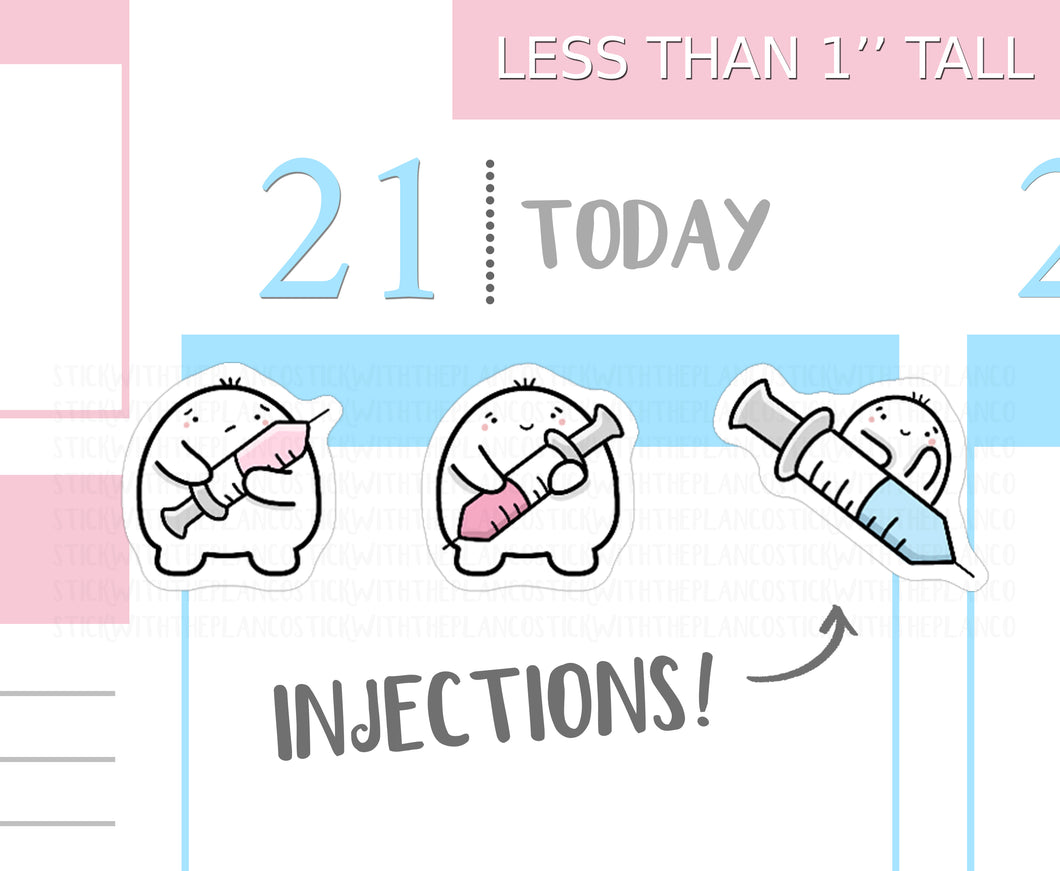 S_105 Squidge Has Injections | Squidge Stickers | Planner Stickers