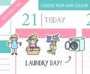 L_065 Laundry | Lottie Stickers | Planner Stickers