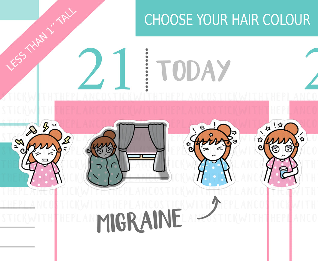 L_075 Migraine | Lottie Stickers | Planner Stickers