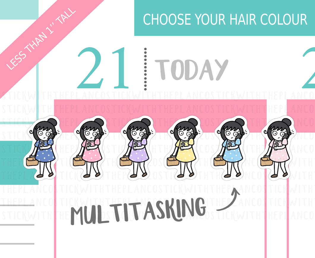 L_077 Multitasking | Lottie Stickers | Planner Stickers