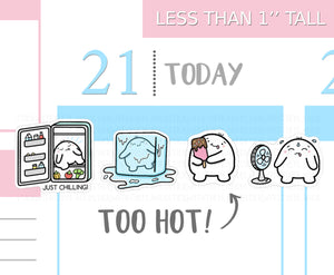 S_038 Squidge is Too Hot | Squidge Stickers | Planner Stickers